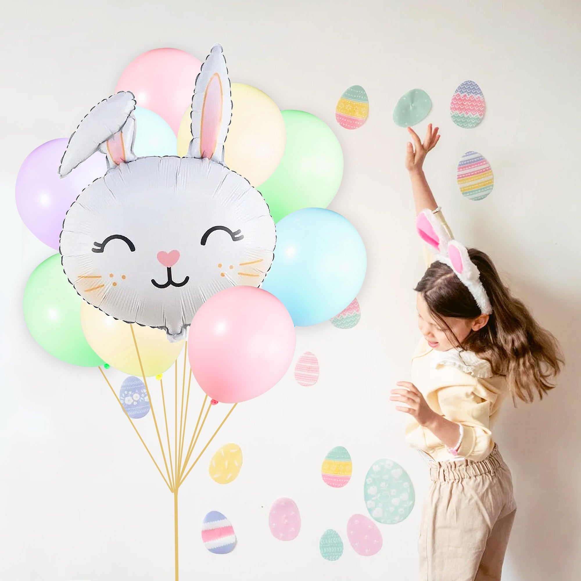Pastel Bunny Balloon Bouquet | Playroom Avenue