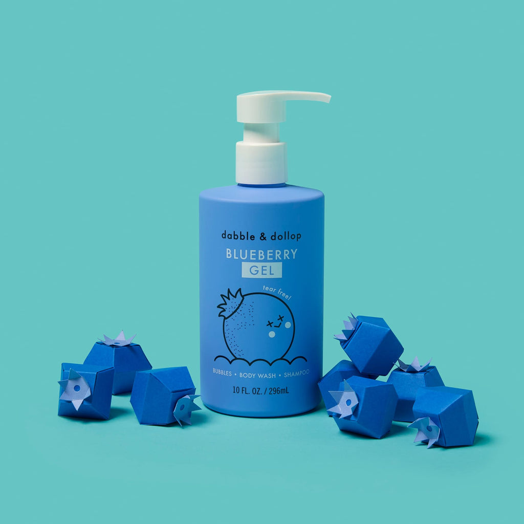 Dabble & Dollop Blueberry Bubble Bath, Body Wash & Shampoo | Playroom Avenue