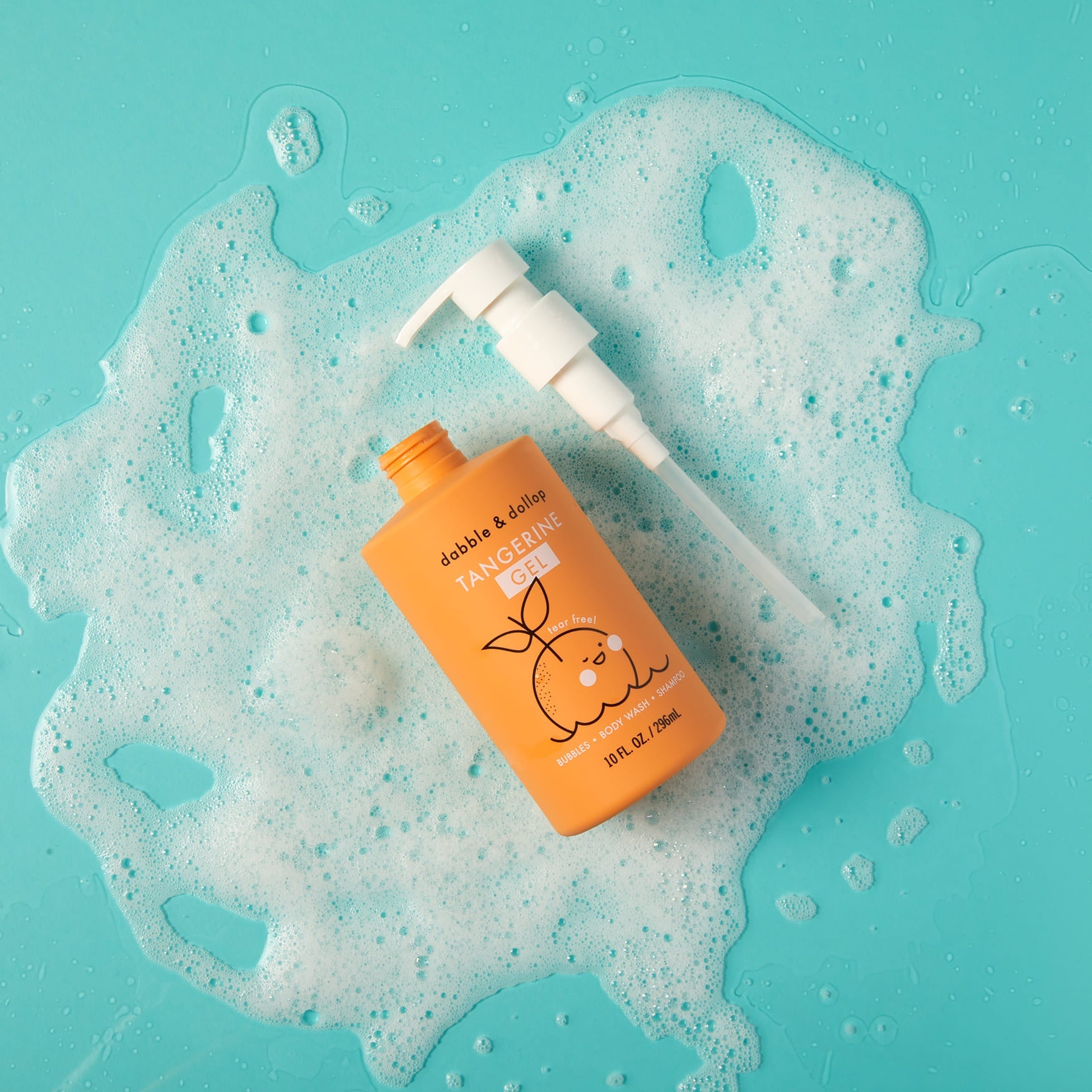 Dabble & Dollop Tangerine Bubble Bath, Body Wash & Shampoo | Playroom Avenue