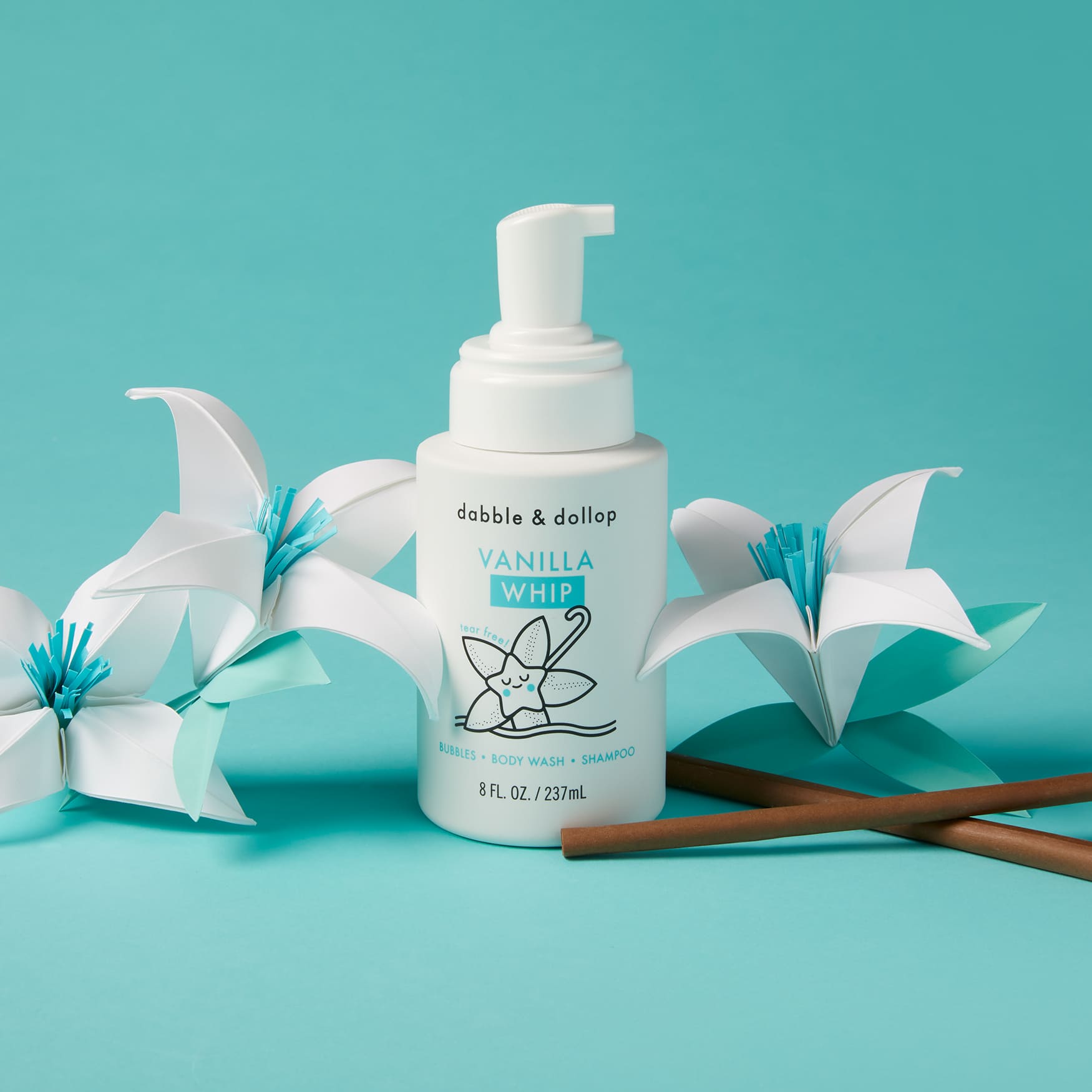 Dabble & Dollop Vanilla Foaming Bubble Bath, Body Wash & Shampoo | Playroom Avenue