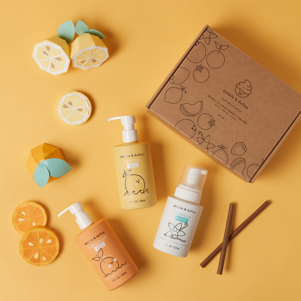 Dabble & Dollop Citrus Kiss Bath Bundle | Playroom Avenue