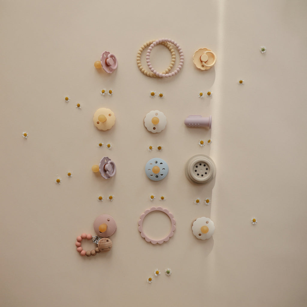 Mushie Silicone Pacifier Clip | Eva | Playroom Avenue