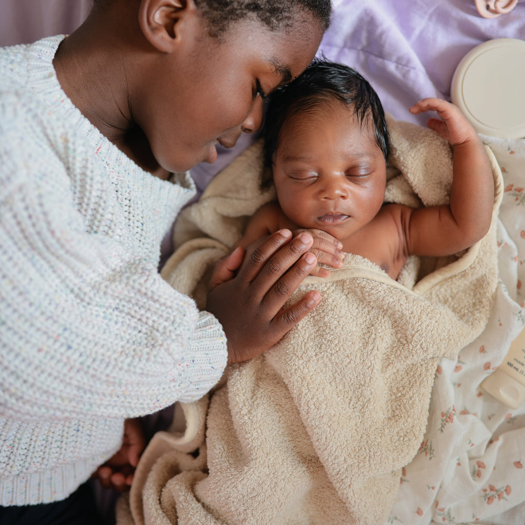 Mushie Organic Cotton Baby Hooded Towel | Playroom Avenue