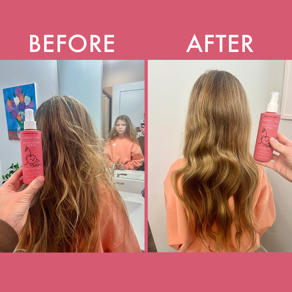 Dabble & Dollop Cherry on Top® Leave-In Spray Detangler | Playroom Avenue