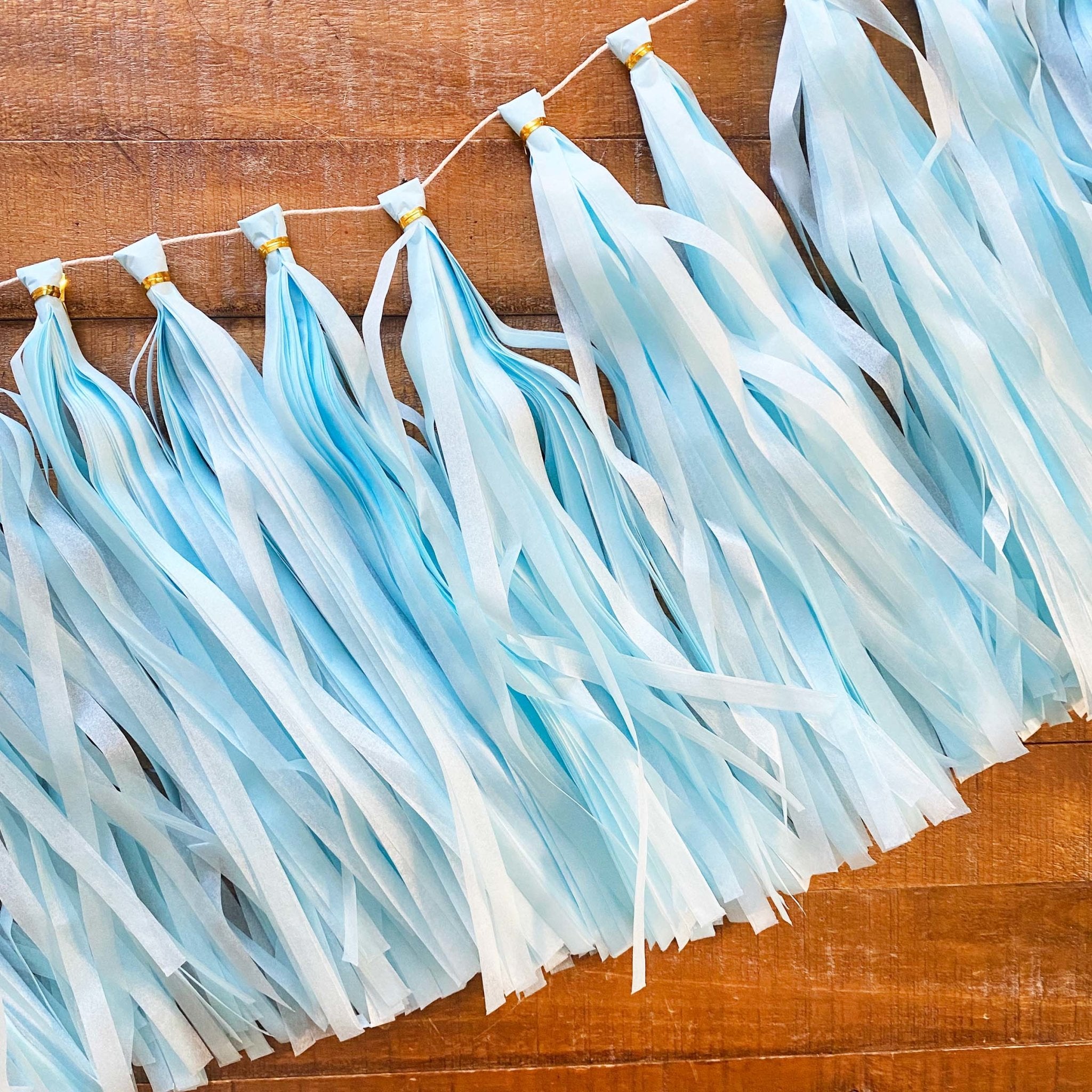 Ellie's Party Supply Paper Tassel Kit Blue Tassel Kit | Playroom Avenue
