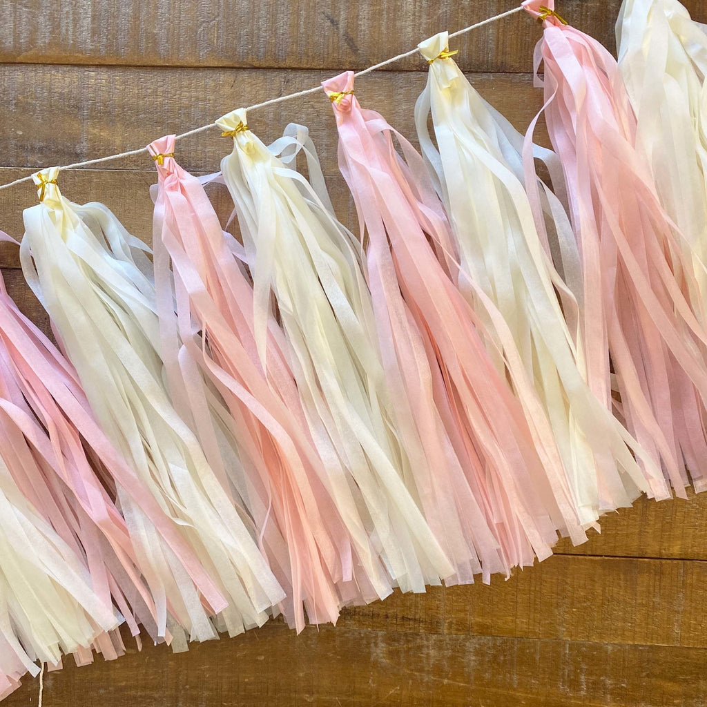 Ellie's Party Supply Paper Tassel Kit Pink + Yellow Tassel Kit | Playroom Avenue