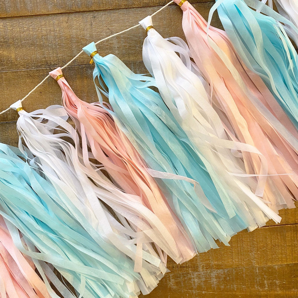 Ellie's Party Supply Paper Tassel Kit Pink + Blue Tassel Kit | Playroom Avenue