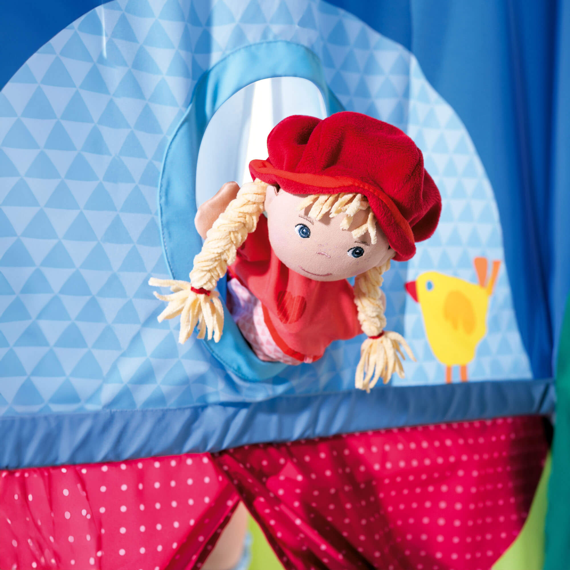 HABA Hanging Doorway Puppet Theater | Playroom Avenue