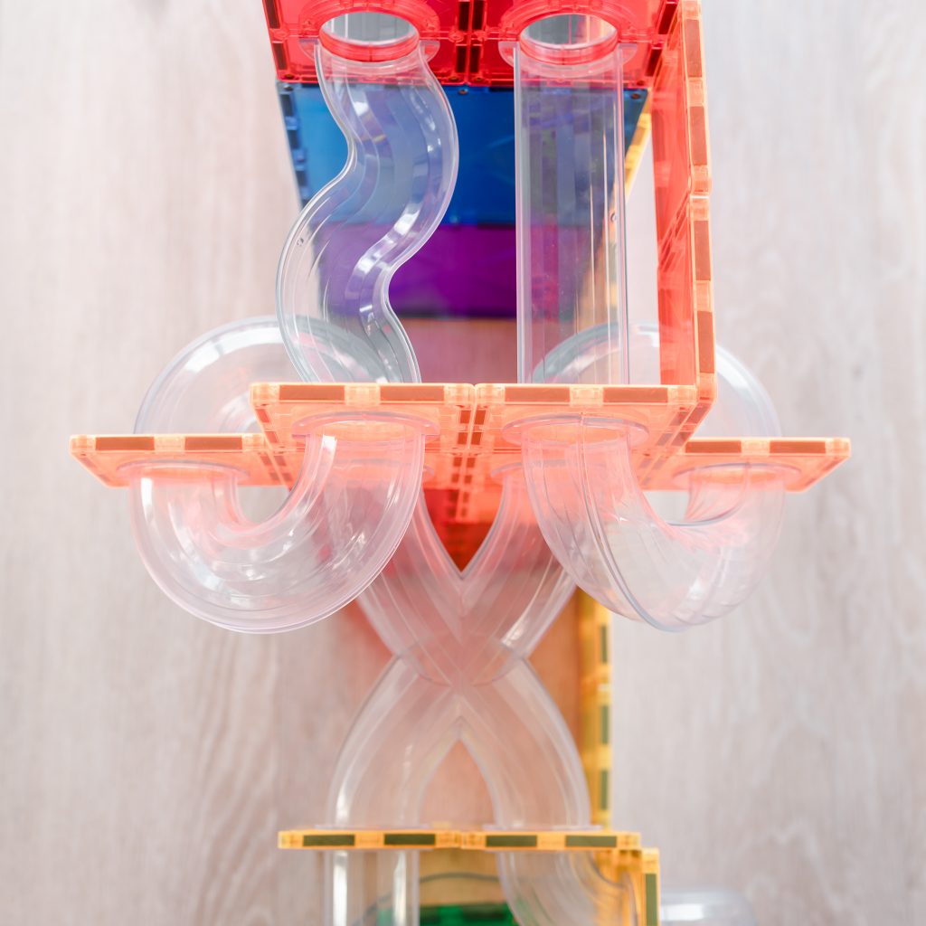 Connetix Magnetic Tiles | Rainbow Ball Run Expansion (66 pcs) | Playroom Avenue