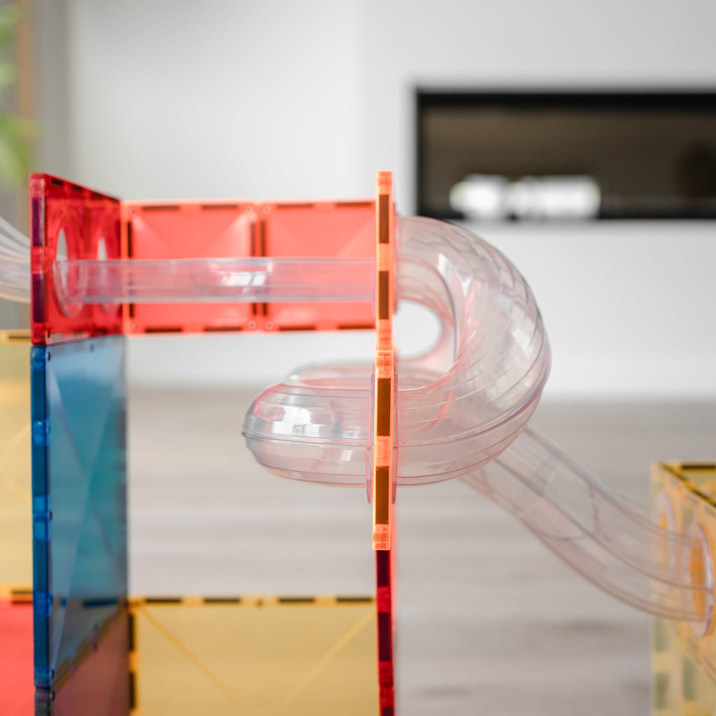 Connetix Magnetic Tiles | Rainbow Ball Run Expansion (66 pcs) | Playroom Avenue