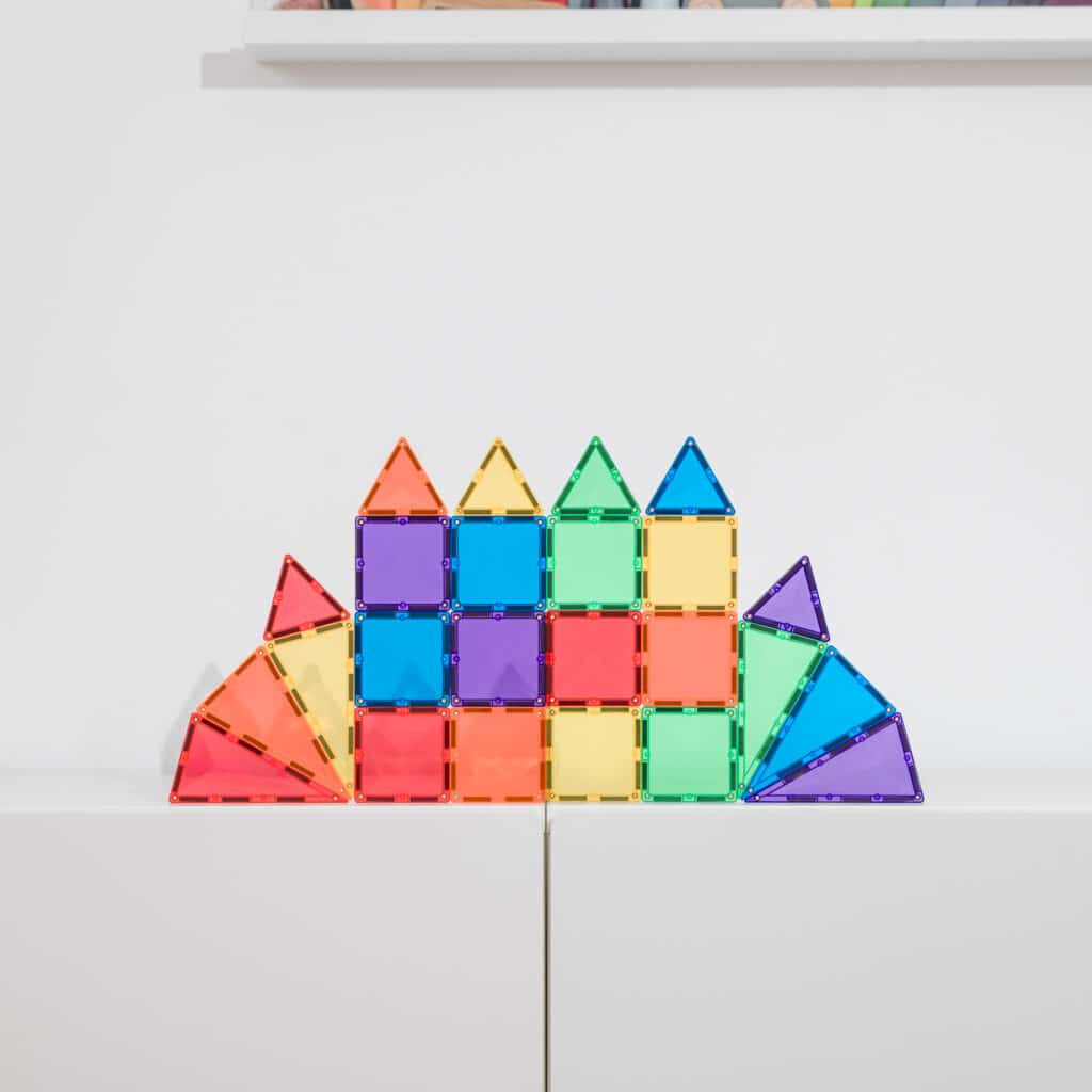 Connetix Magnetic Tiles | Rainbow Mini Pack (24 pcs) | Playroom Avenue