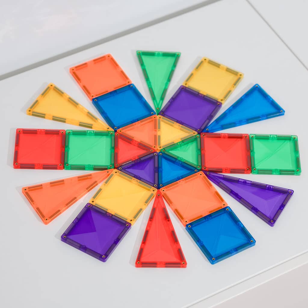 Connetix Magnetic Tiles | Rainbow Mini Pack (24 pcs) | Playroom Avenue