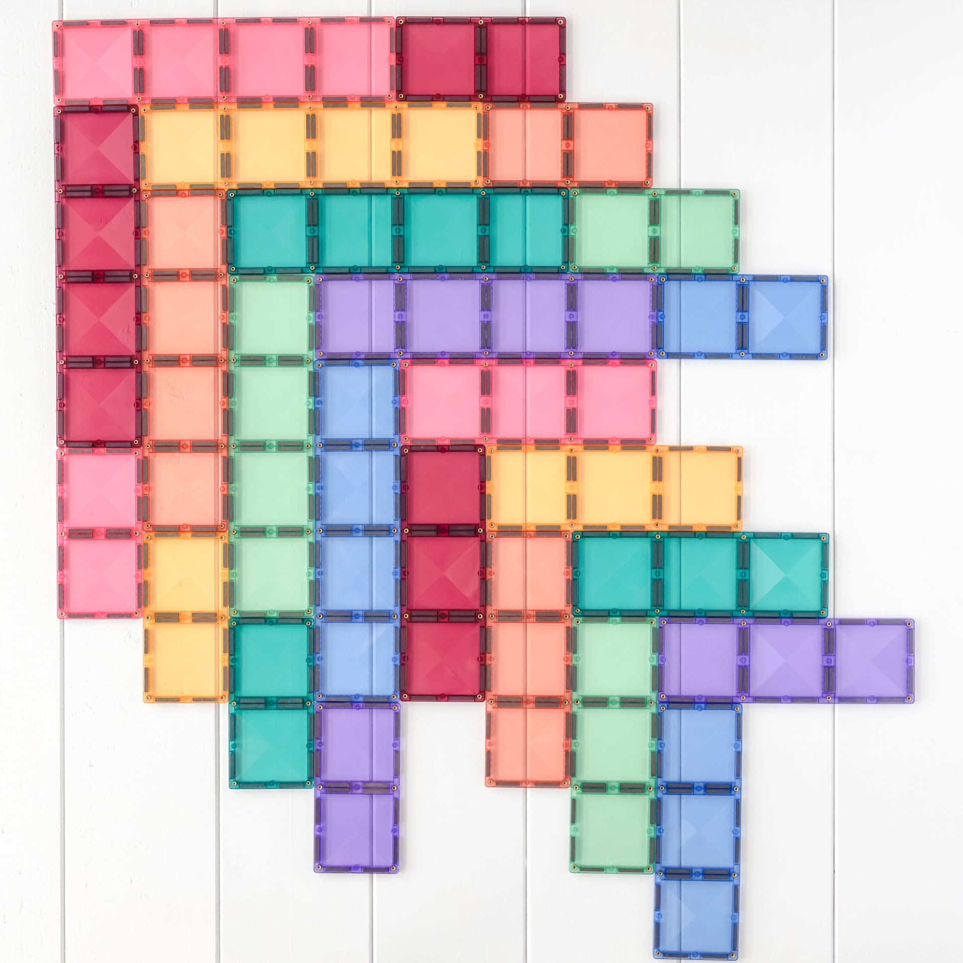 Connetix Magnetic Tiles | Pastel Rectangle Pack (24 pcs.)