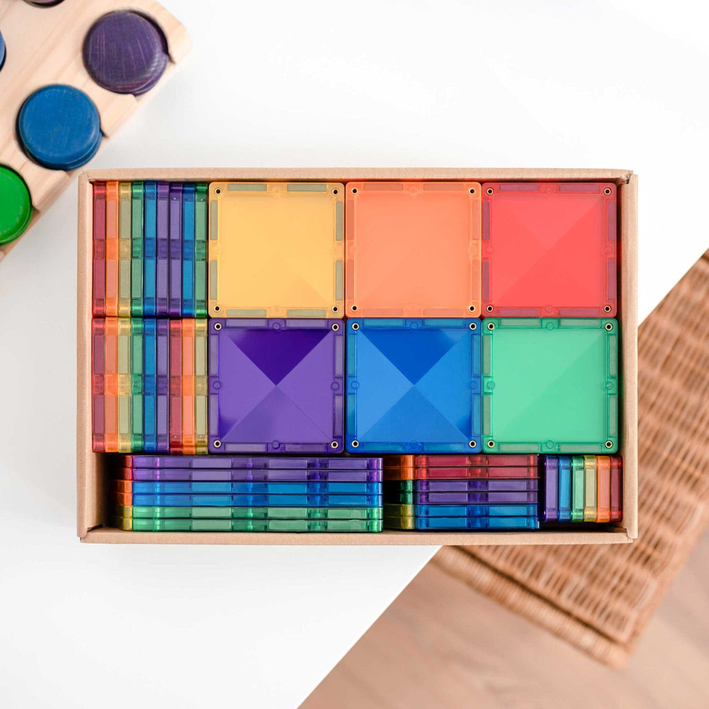 Connetix Magnetic Tiles | Rainbow Creative Pack (102 pcs)