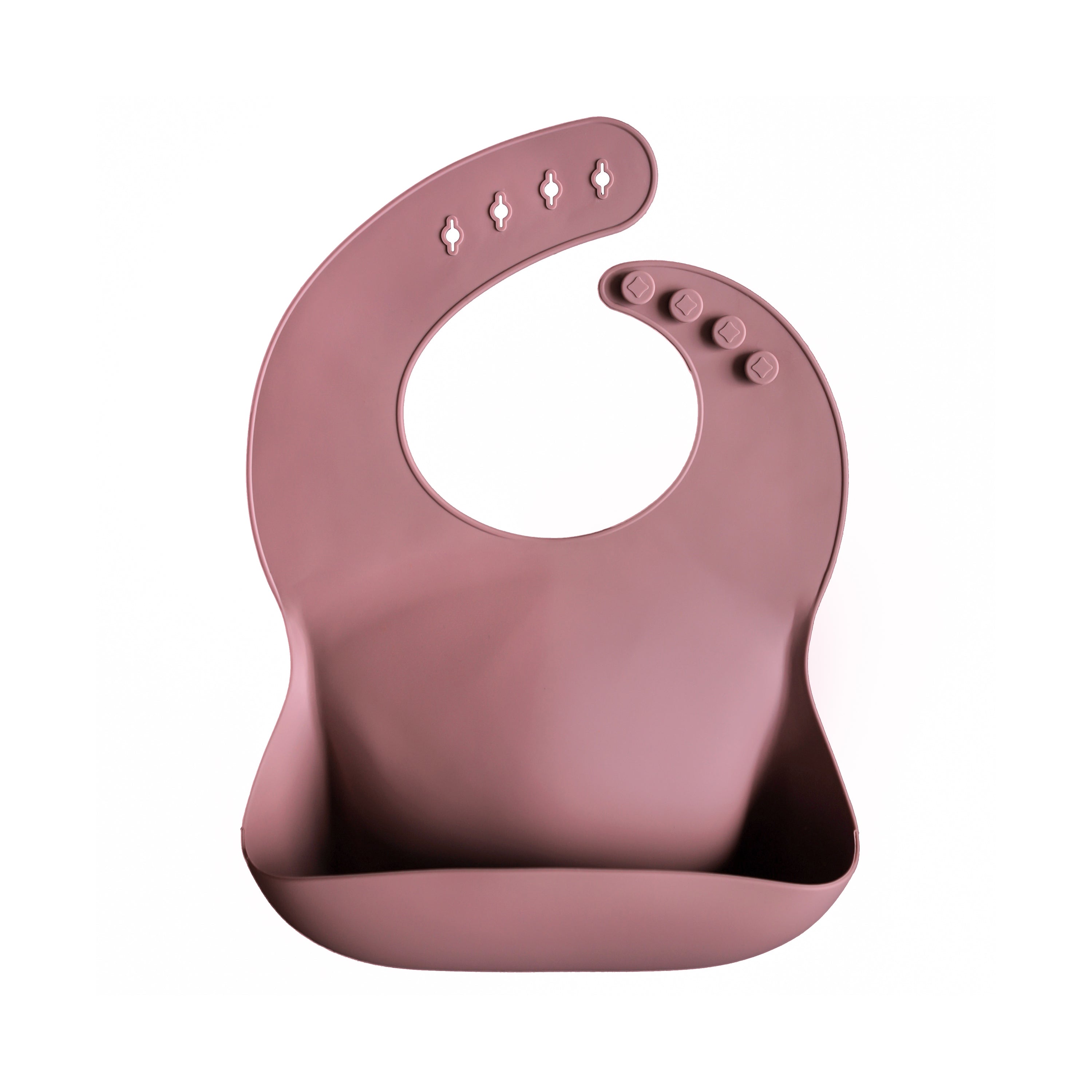 Mushie Silicone Baby Bib Dusty Rose | Playroom Avenue