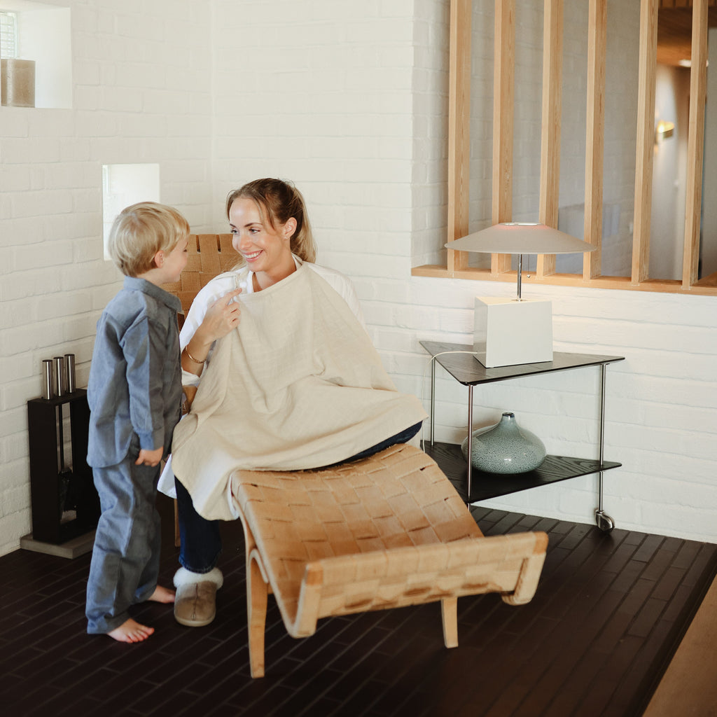 Mushie Muslin Nursing Cover | Playroom Avenue