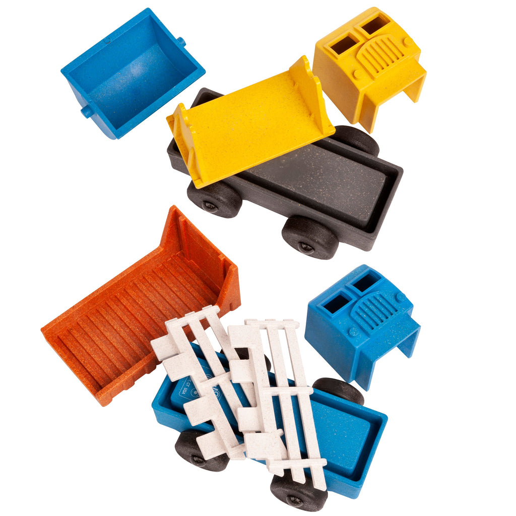 Luke's Toy Factory Tipper Truck and Stake Truck 2 Pack | Playroom Avenue