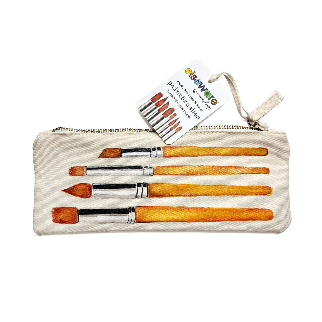 Elseware Unplug Paintbrush Set in Canvas Bag – 8 Assorted Sizes | Playroom Avenue