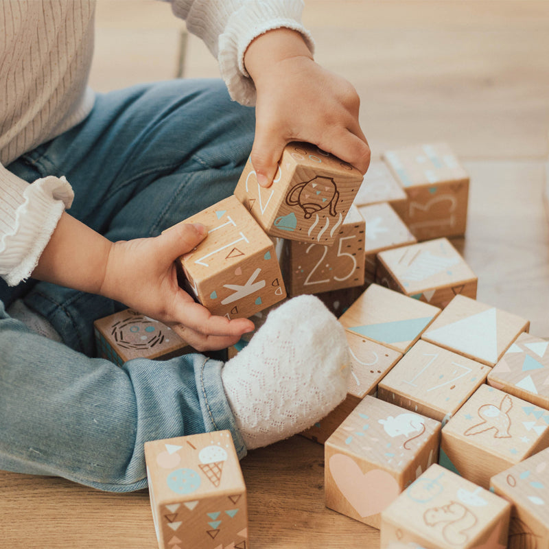 Wonder and Wise Keepsake Etched Baby Blocks | Playroom Avenue