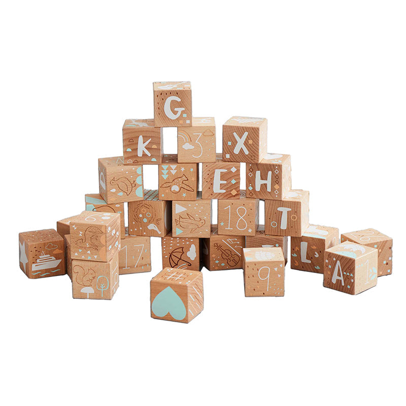Wonder and Wise Keepsake Etched Baby Blocks | Playroom Avenue