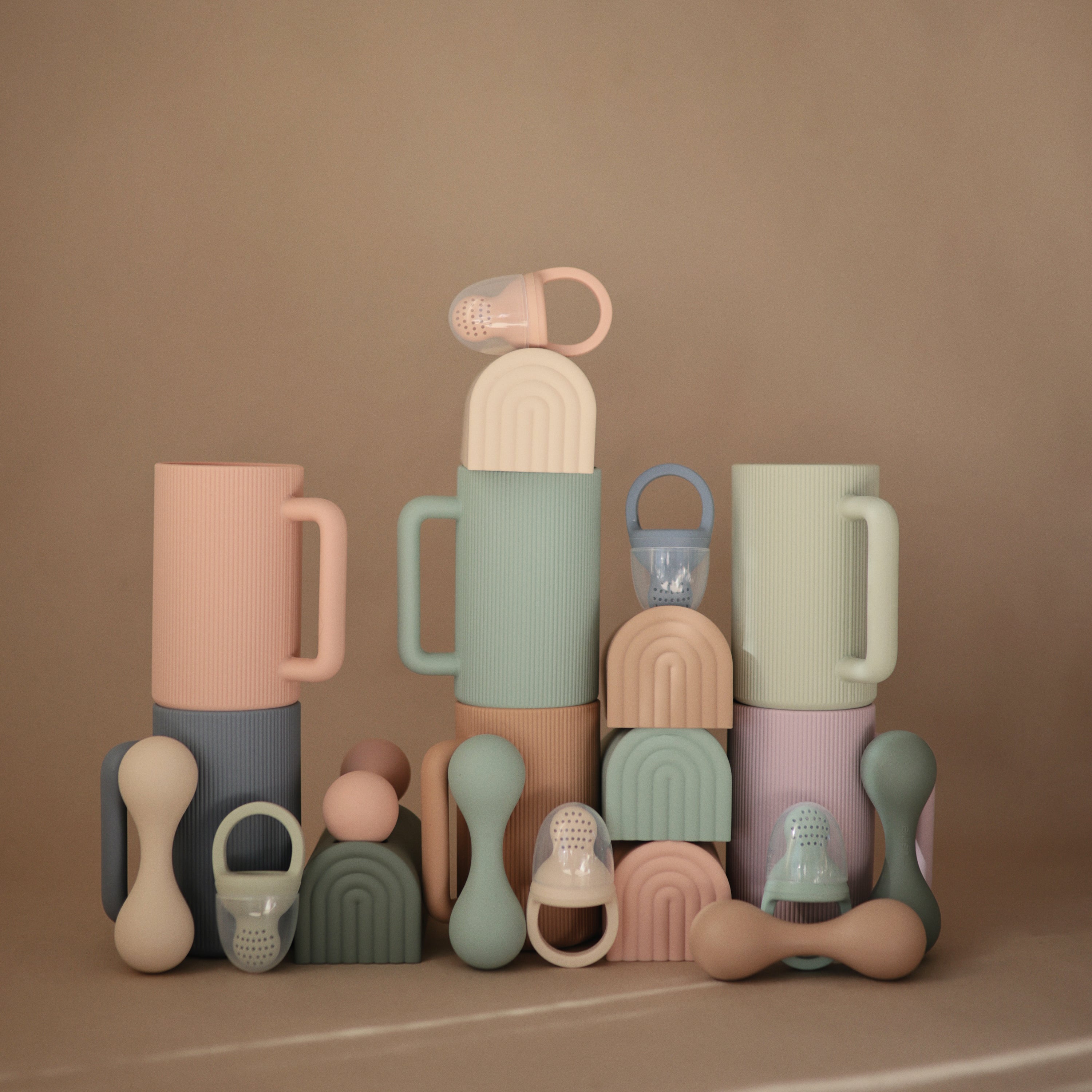 Mushie Silicone Baby Rattle Toy | Playroom Avenue