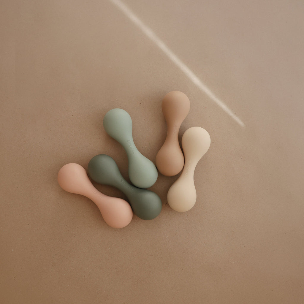 Mushie Silicone Baby Rattle Toy | Playroom Avenue