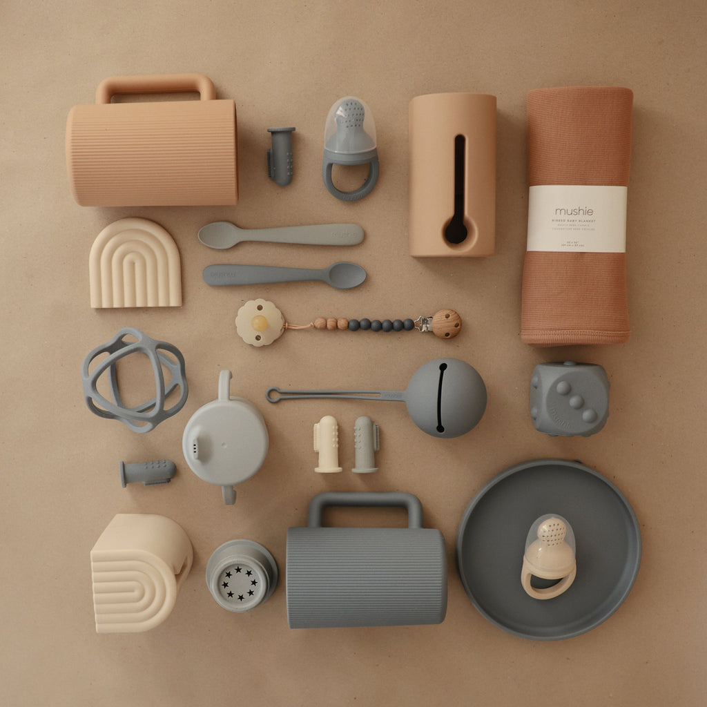 Mushie Silicone Baby Rattle Toy | Playroom Avenue