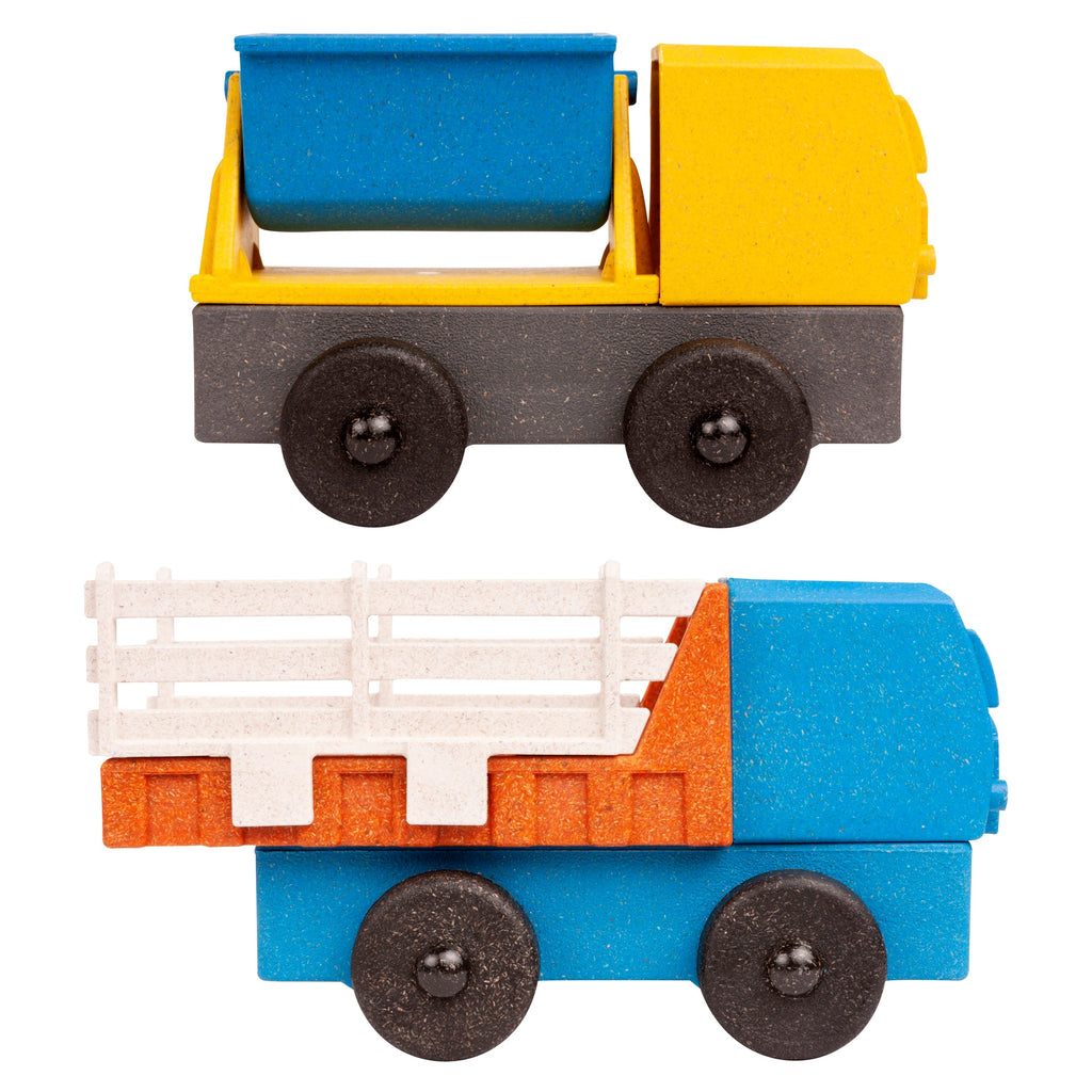 Luke's Toy Factory Tipper Truck and Stake Truck 2 Pack | Playroom Avenue