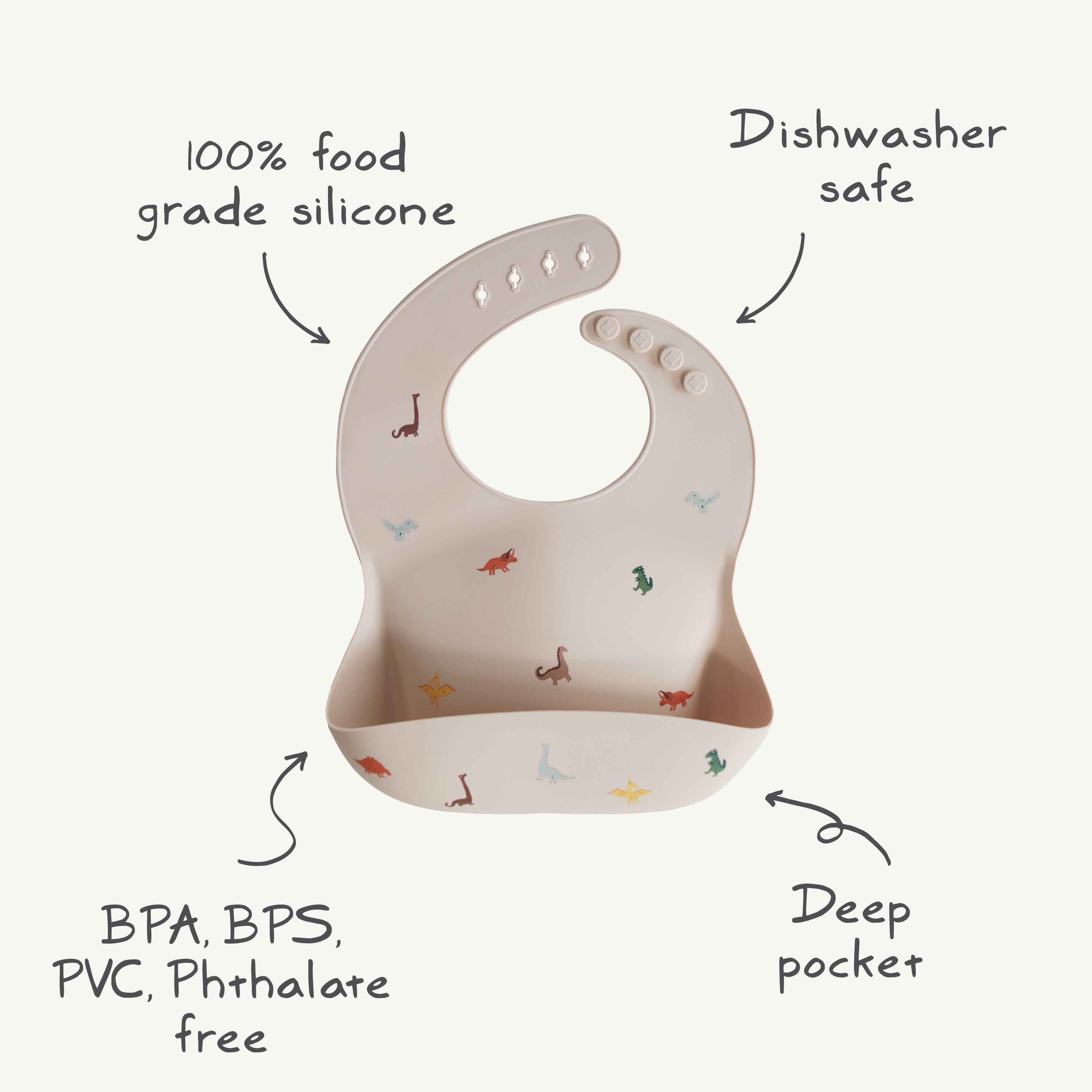 Mushie Silicone Baby Bib | Playroom Avenue