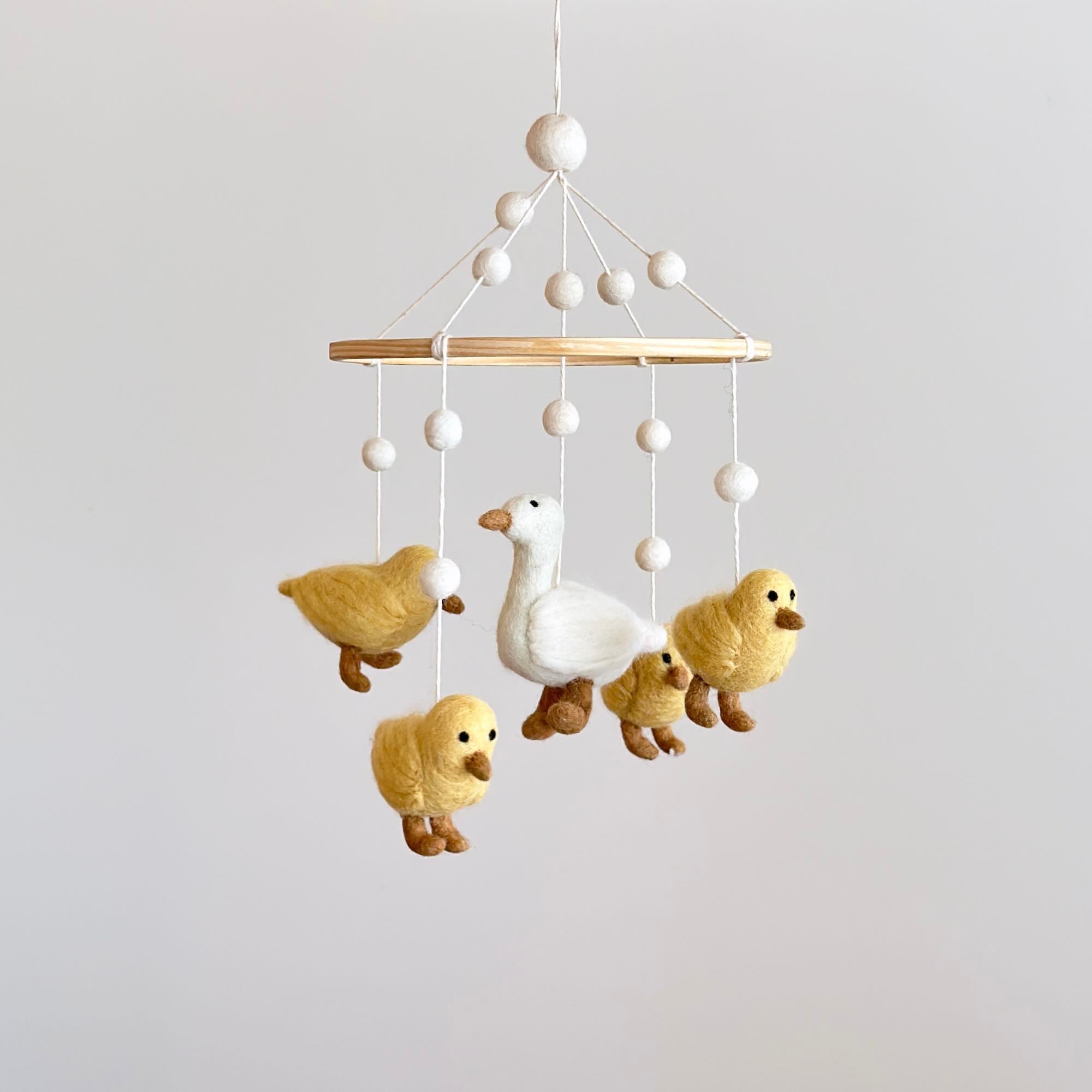 Ganapati Crafts Co. Felt Baby Mobile - Call Duck | Playroom Avenue