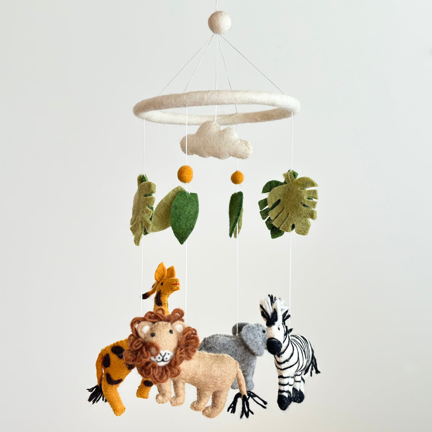 Ganapati Crafts Co. Felt Baby Mobile - Safari Jungle | Playroom Avenue