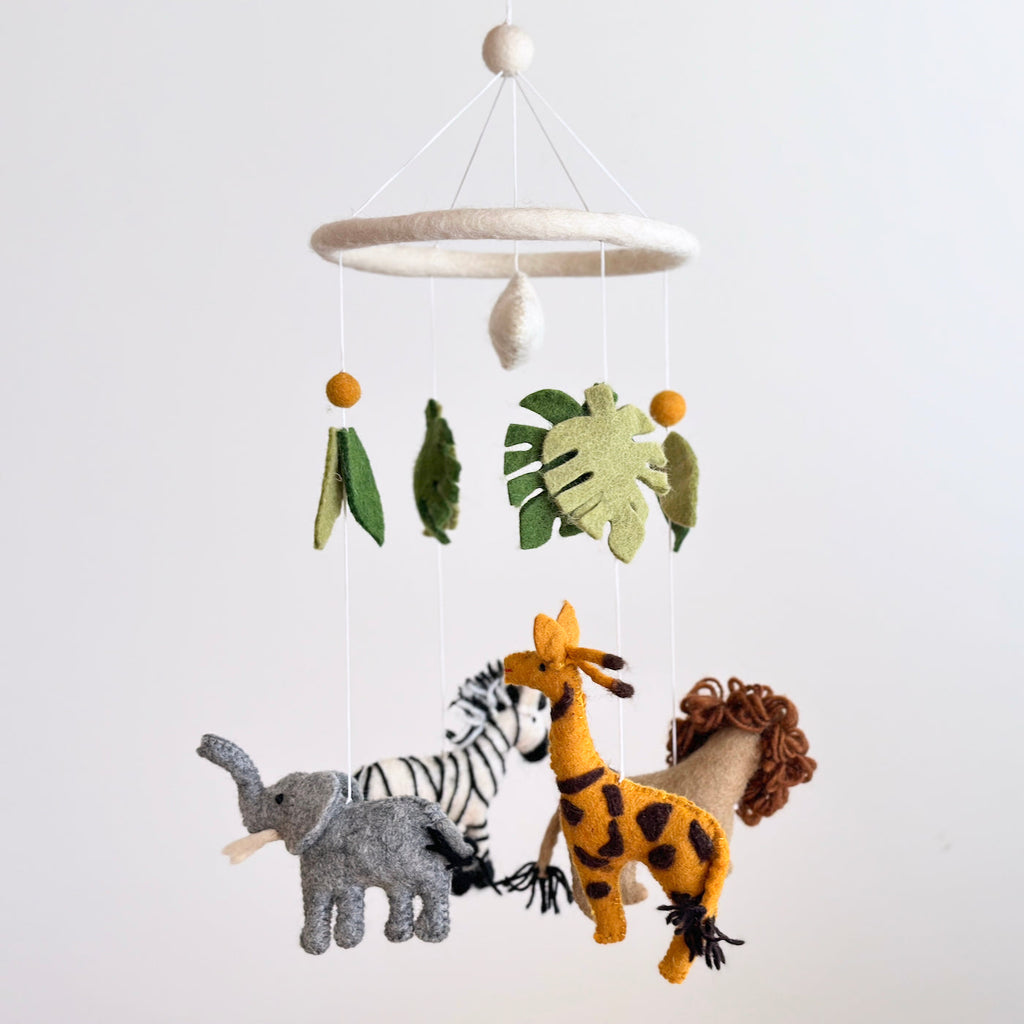 Ganapati Crafts Co. Felt Baby Mobile - Safari Jungle | Playroom Avenue