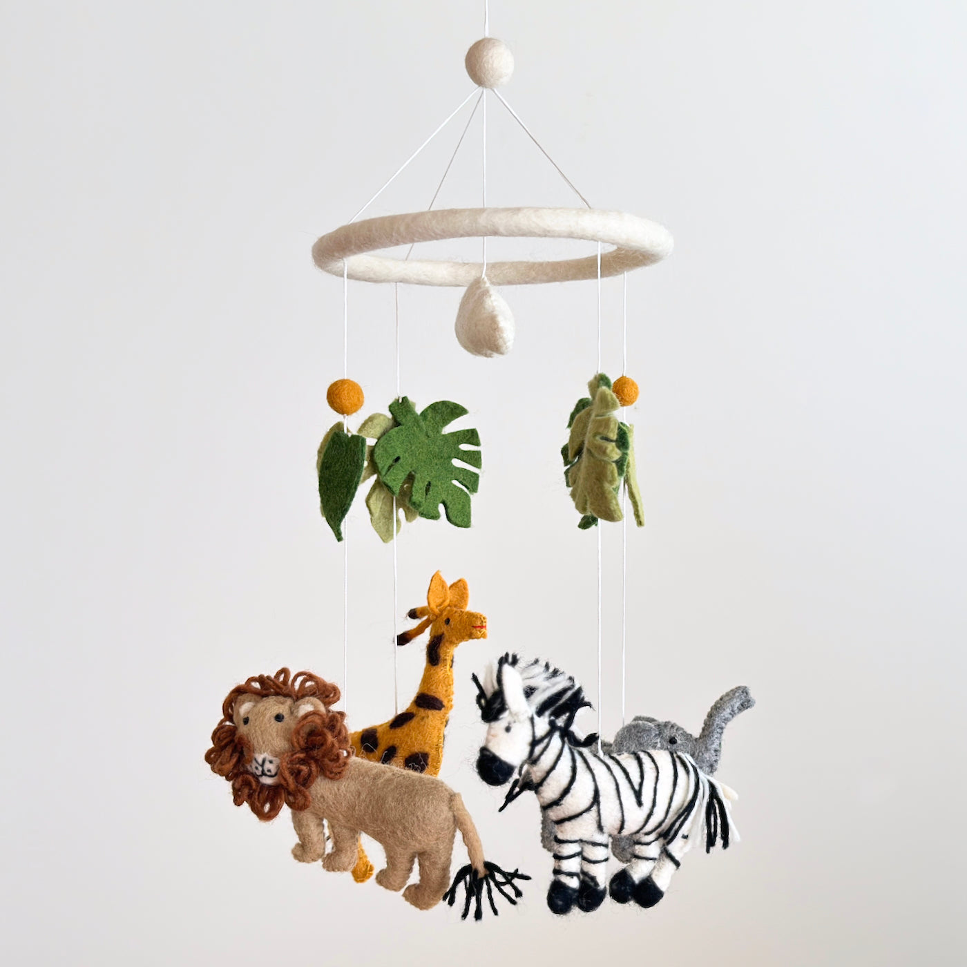 Ganapati Crafts Co. Felt Baby Mobile - Safari Jungle | Playroom Avenue
