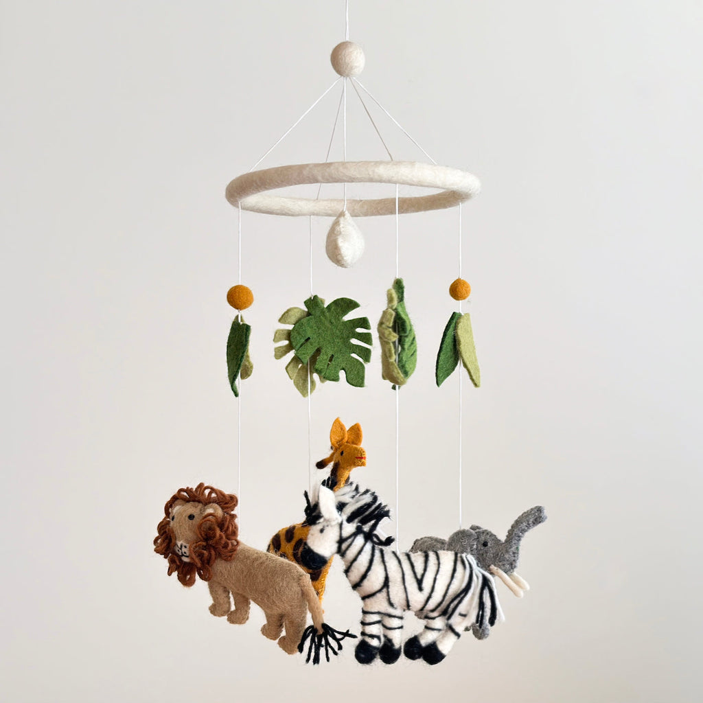 Ganapati Crafts Co. Felt Baby Mobile - Safari Jungle | Playroom Avenue