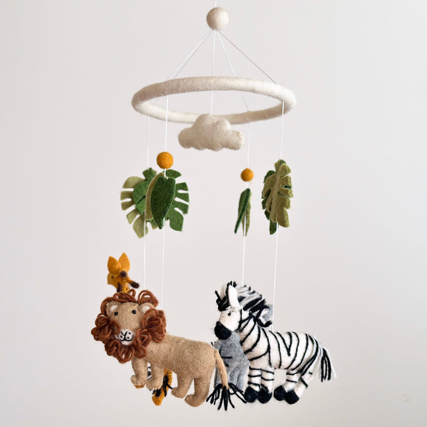 Ganapati Crafts Co. Felt Baby Mobile - Safari Jungle | Playroom Avenue