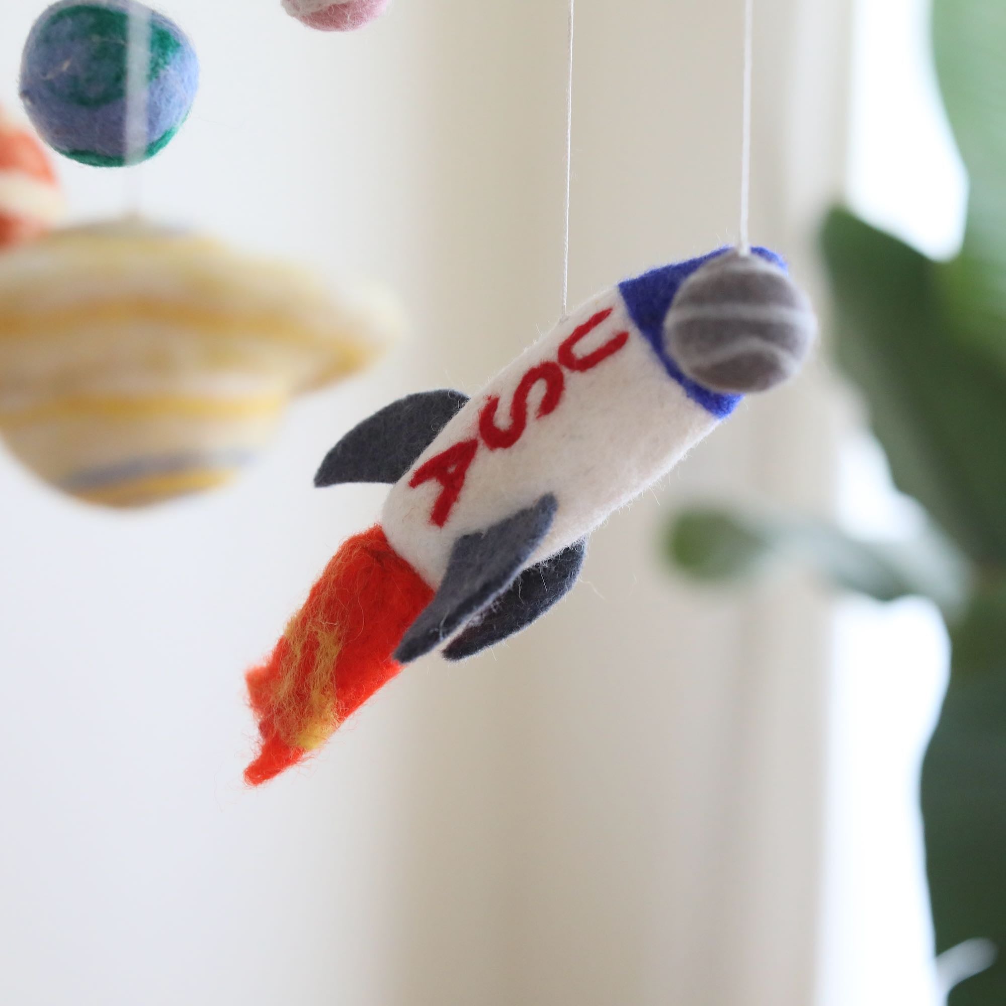 Ganapati Crafts Co. Felt Baby Mobile - Solar System | Playroom Avenue