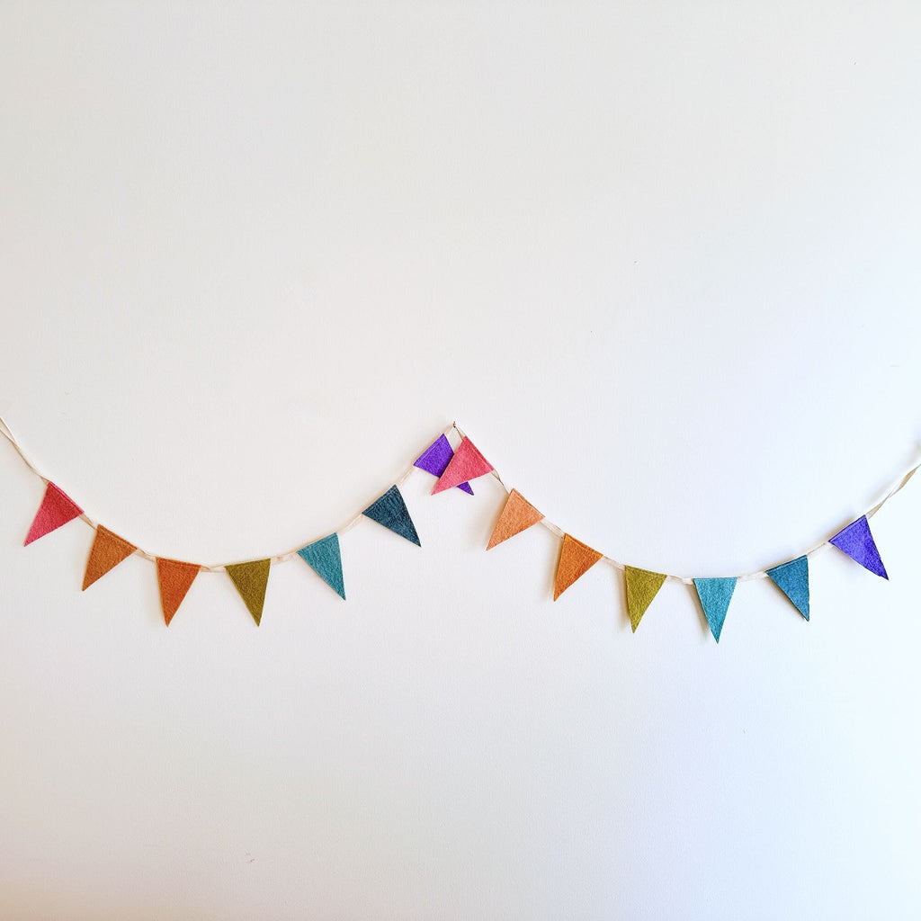 Ganapati Crafts Co. Felt Garland - Flag Party Banner | Playroom Avenue