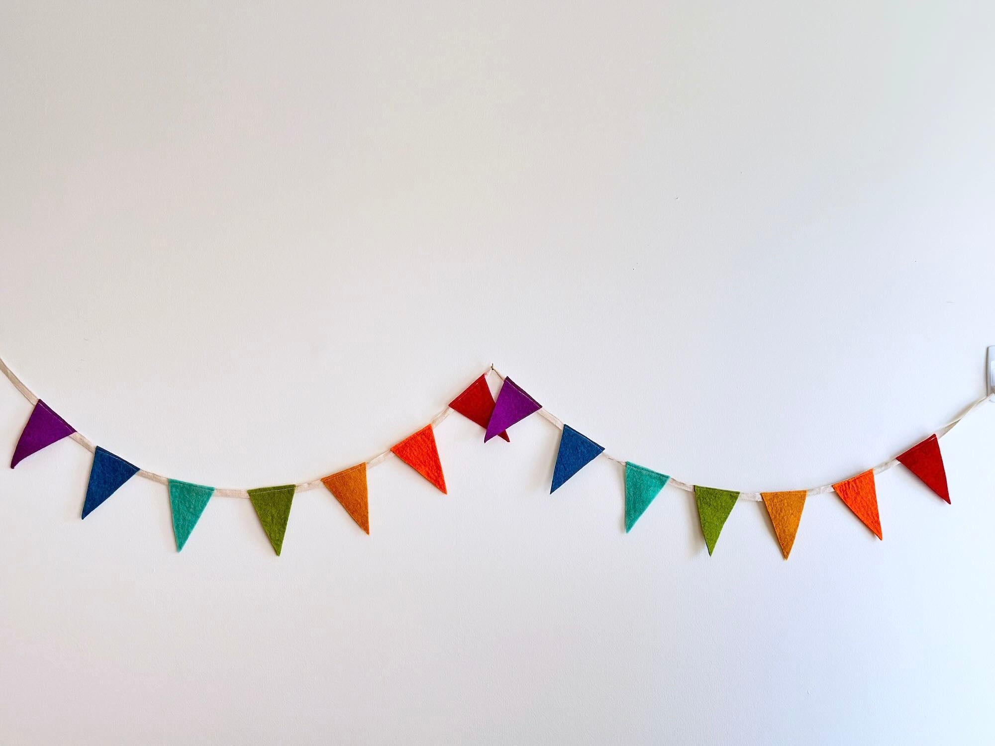 Ganapati Crafts Co. Felt Garland - Flag Party Banner | Playroom Avenue