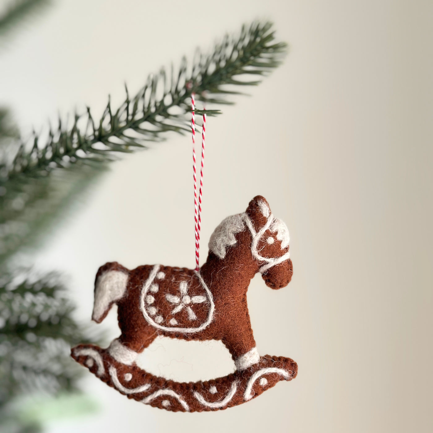 Ganapati Crafts Co. Felt Gingerbread Collection - Rocking Horse | Playroom Avenue