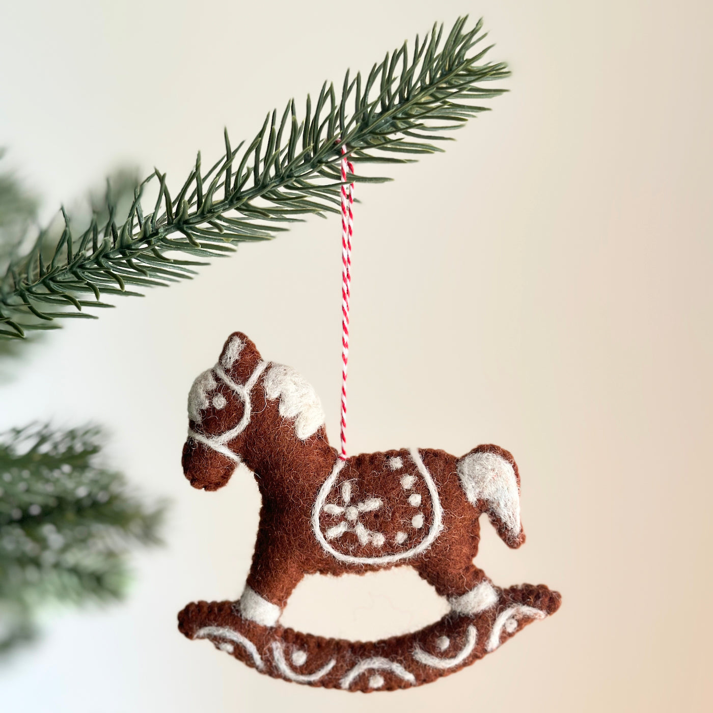 Ganapati Crafts Co. Felt Gingerbread Collection - Rocking Horse | Playroom Avenue