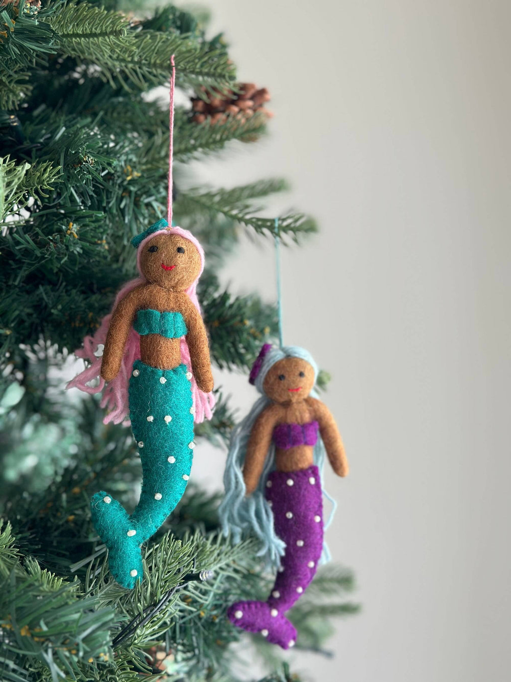 Ganapati Crafts Co. Felt Ornament - Assorted Mermaid | Playroom Avenue