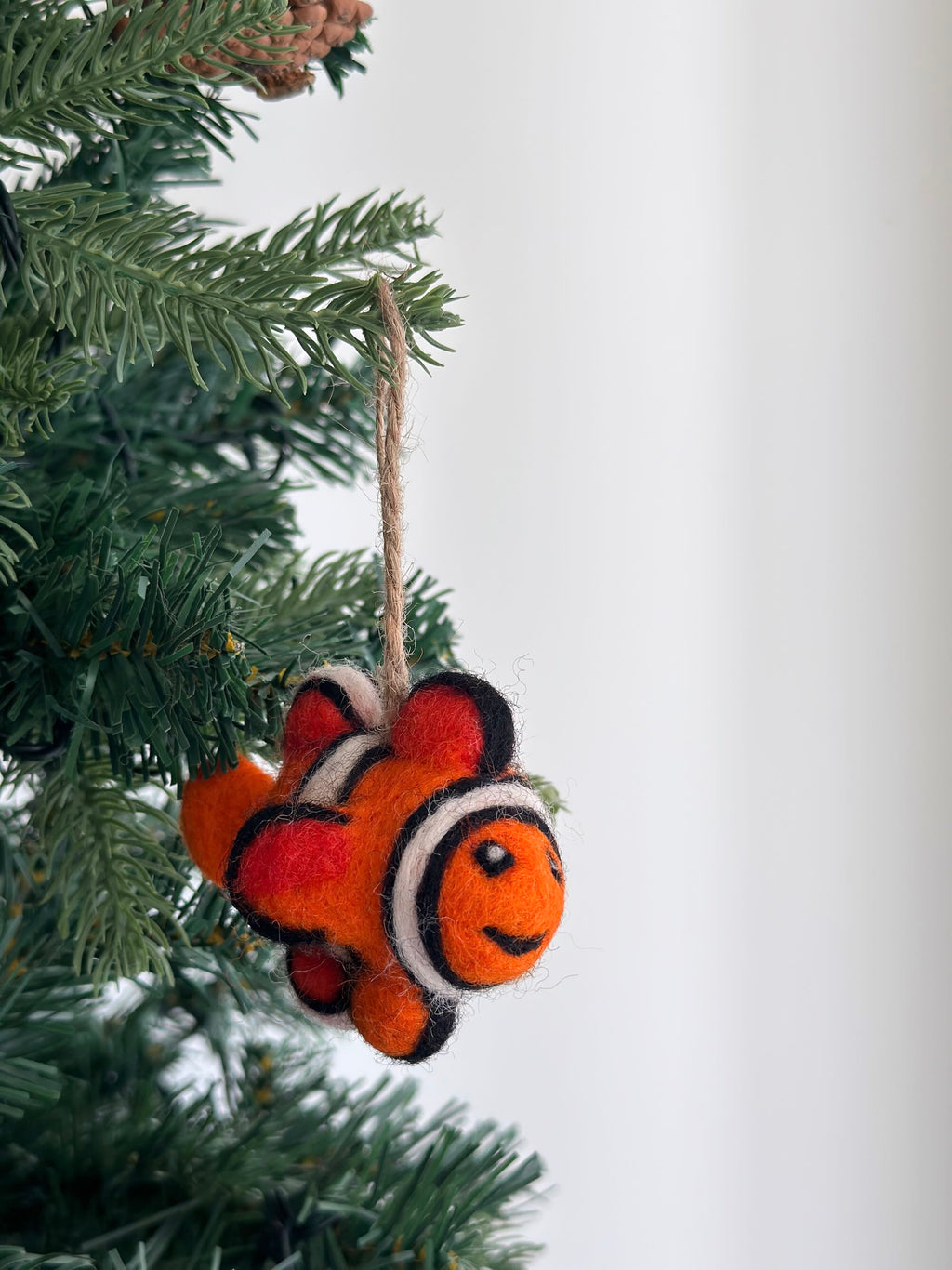 Ganapati Crafts Co. Felt Ornament - Mini Clownfish | Playroom Avenue