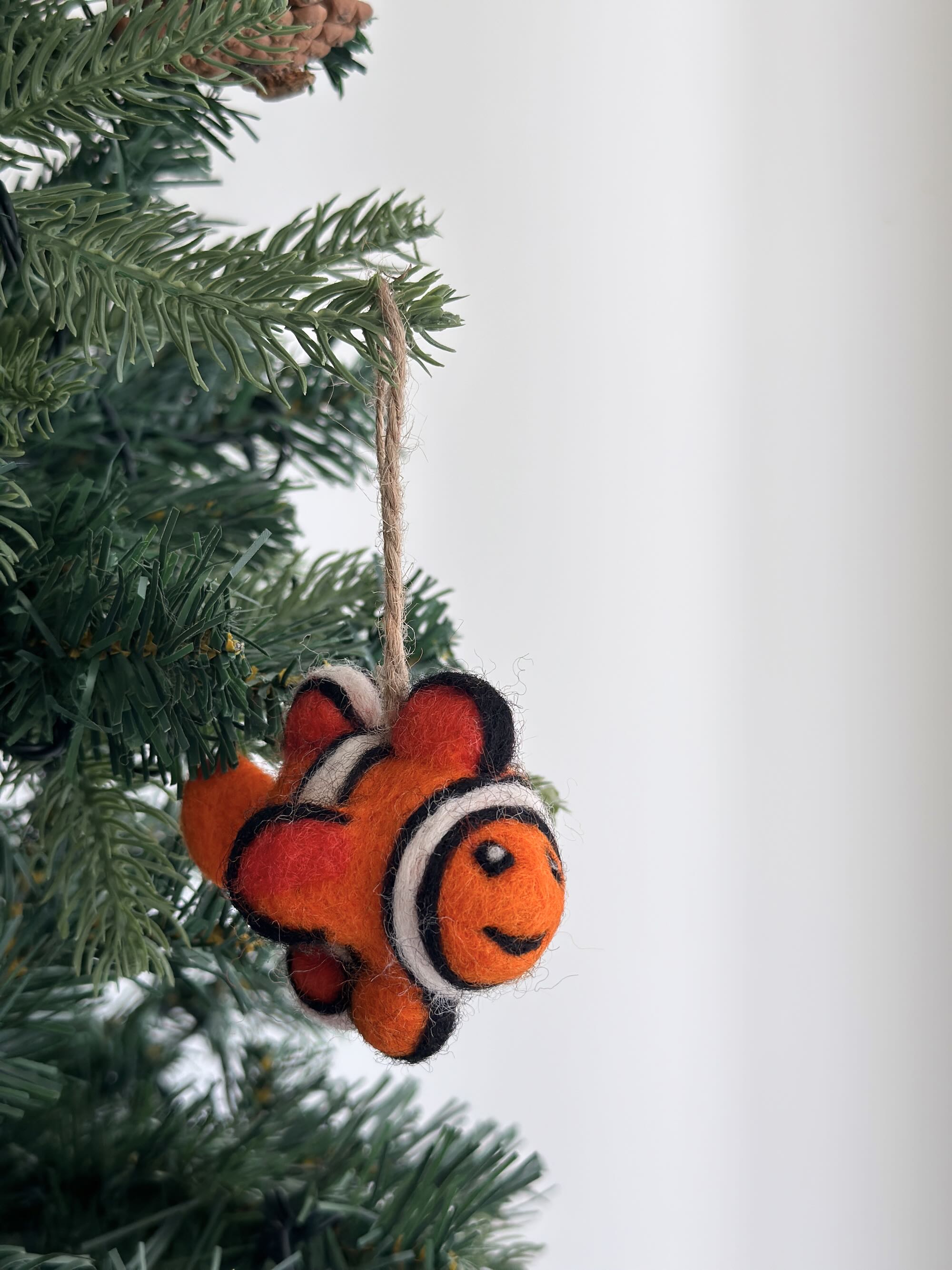 Ganapati Crafts Co. Felt Ornament - Mini Clownfish | Playroom Avenue