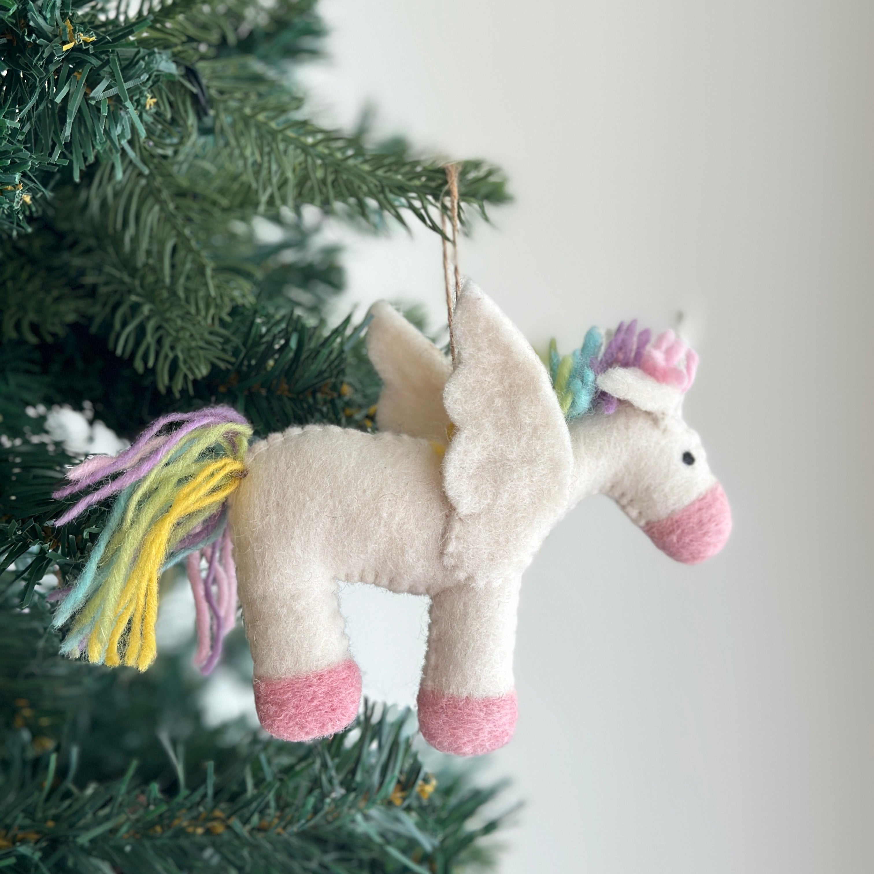 Ganapati Crafts Co. Felt Ornament - Pastel Unicorn | Playroom Avenue