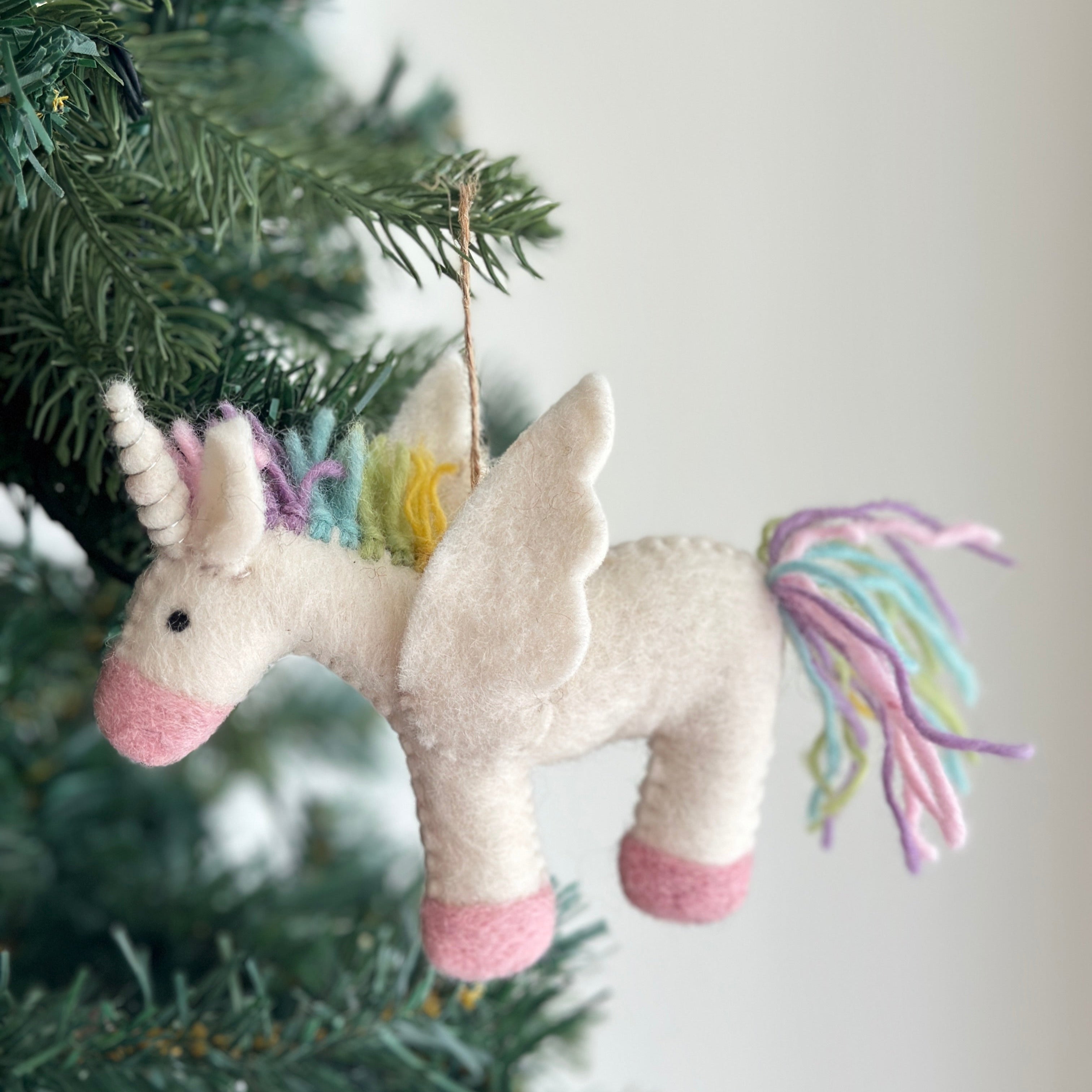 Ganapati Crafts Co. Felt Ornament - Pastel Unicorn | Playroom Avenue