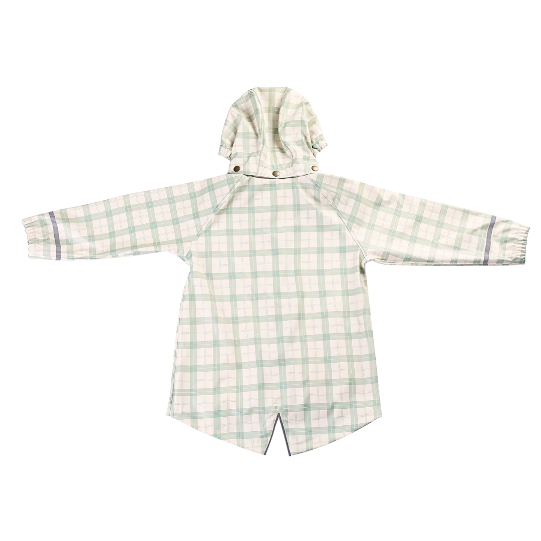 GRECH & CO. Fishtail Rain Jacket | Fern Plaid | Playroom Avenue