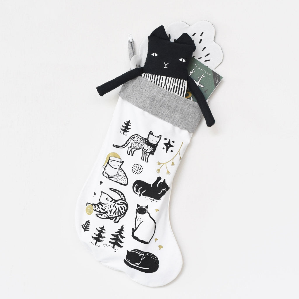 Wee Gallery Festive Cats Stocking | Playroom Avenue