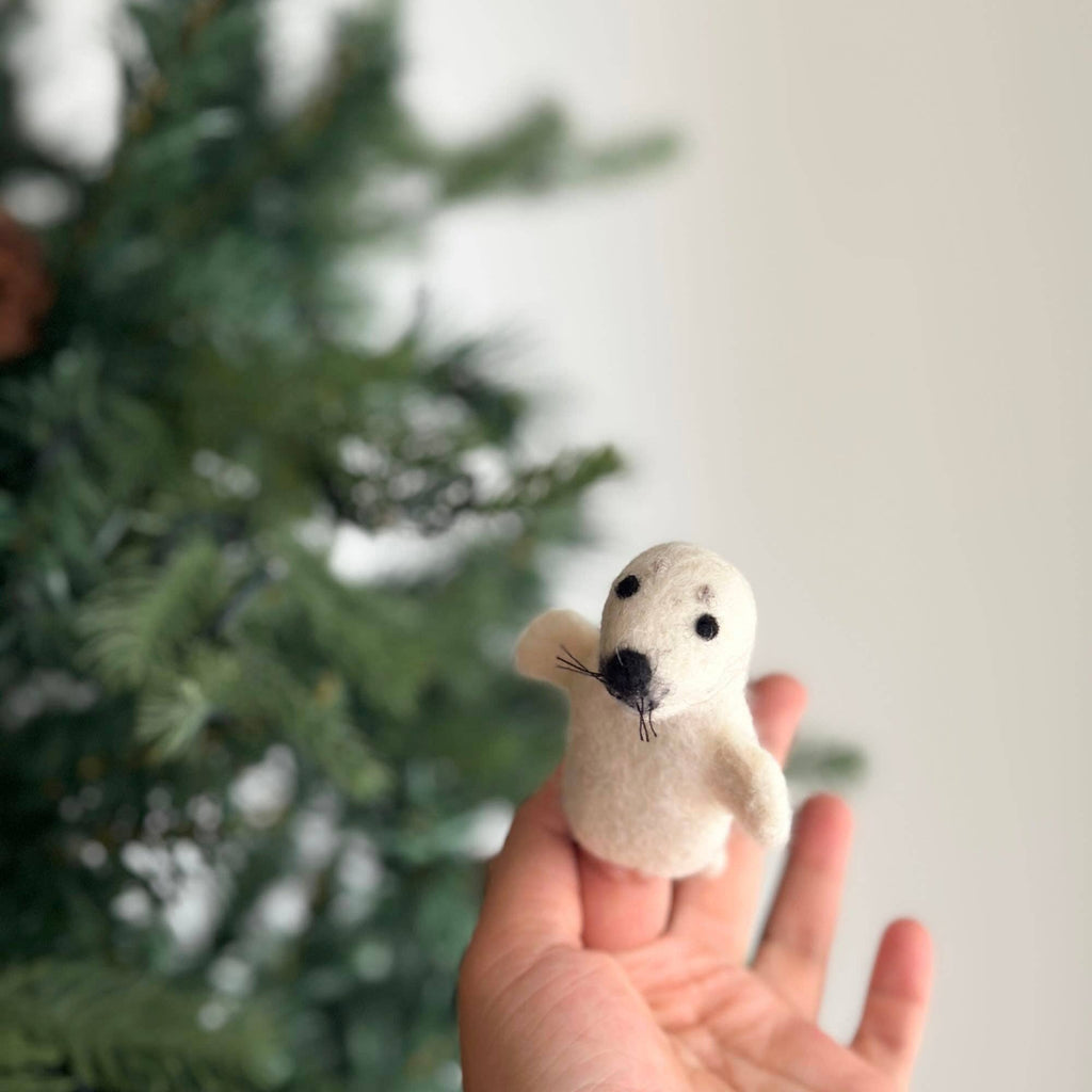Ganapati Crafts Co. Finger Puppet: Seal | Playroom Avenue