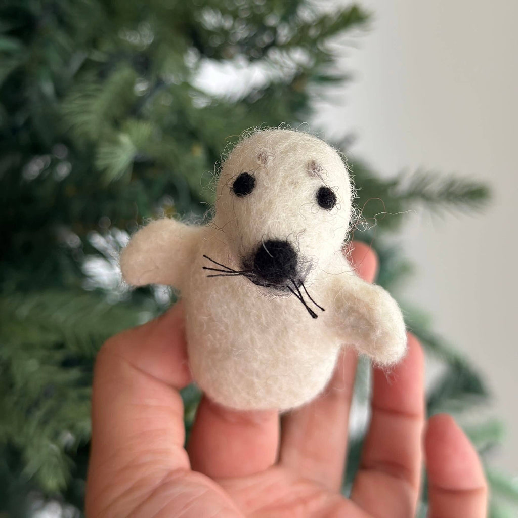 Ganapati Crafts Co. Finger Puppet: Seal | Playroom Avenue