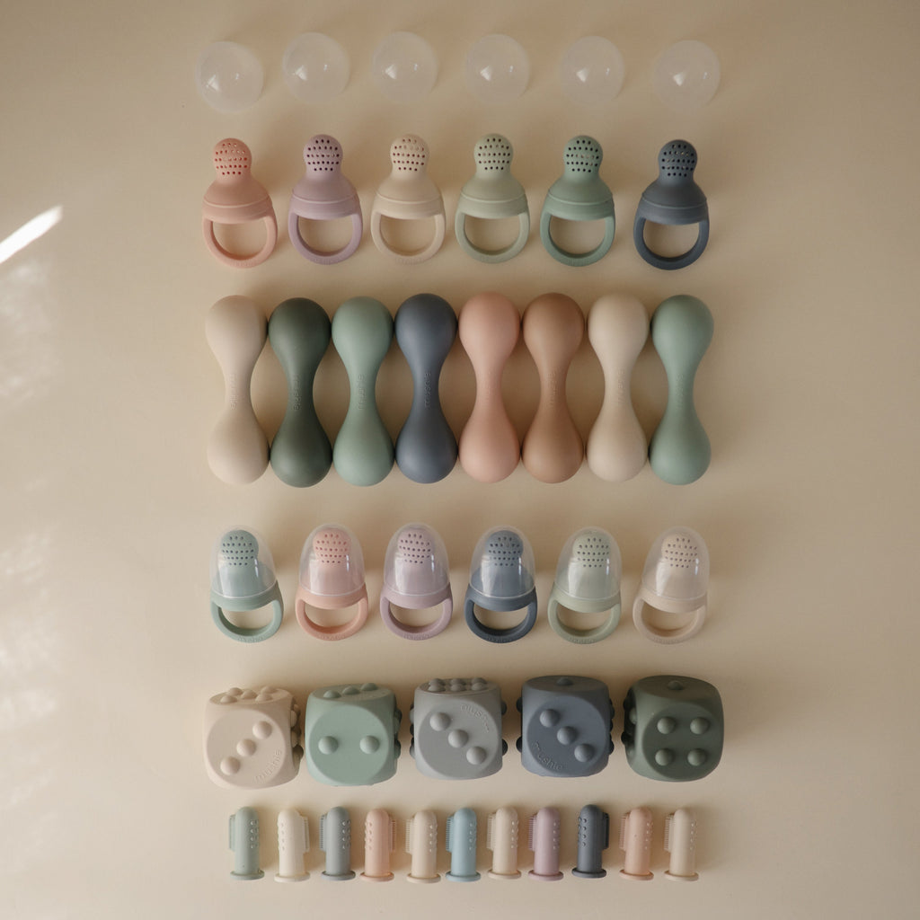 Mushie Silicone Baby Rattle Toy | Playroom Avenue